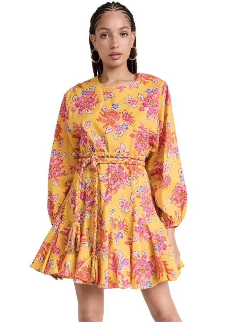 RHODE Ella Mini Dress in Gold Lanai XS EUC